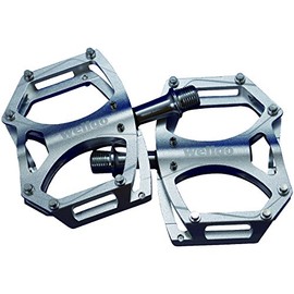 WELLGO Aluminum Pedal with Pin CNC Thin Silver 9.2 oz (260 g) Load/ATB/MTB M194