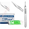 100 Sterile #11# 10 Surgical Blades w/Free # 3 Scalpel