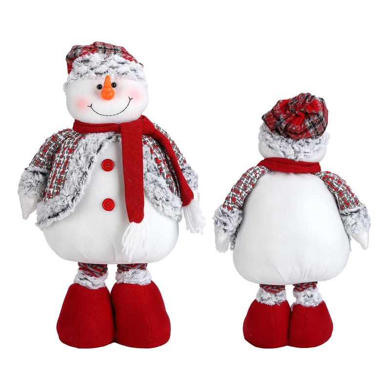 Retractable Standing Snowman Doll Toy Christmas Decoration for Birthday Festival