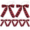 Black and White Buffalo Plaid Bows for Gift Wrapping, Wired