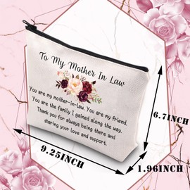 BDPWSS Mother in Law Makeup Bag Mother in Law from Daughter in Law Mother in Law Thank You Gift Best Mother in Law Gift (Mother in Law CA)