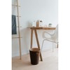 umbra Wooden Round Trash Can, No Lid, Pail, Trash Can,