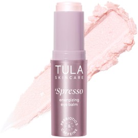 TULA Skin Care ‘Spresso Energizing Eye Balm, Rose Glow - Energizing & Hydrating Caffeine Under Eye Treatment for Dark Circles, Portable and Perfect to Use On-the-go, 0.35 oz.