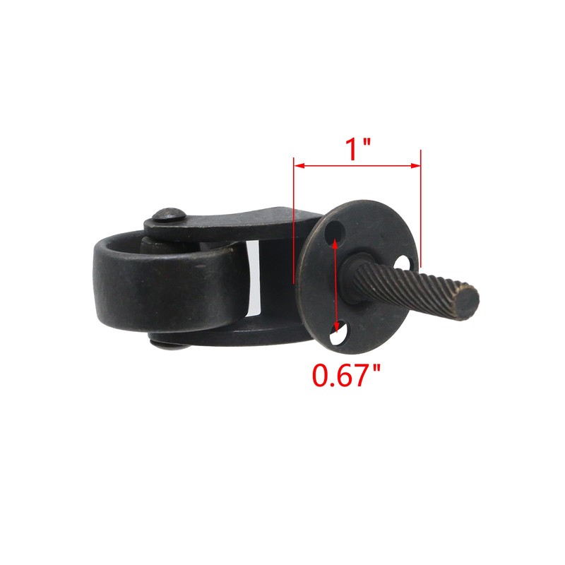 MY MIRONEY 4PCS Stem Caster Wheel Hardware Zinc Alloy Swivel