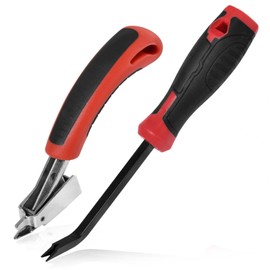 LEONTOOL Staple Removal Tool, Handheld Staple Remover, V-Shaped Staple Puller, Screwdriver, Lever Clip, Tacker Removal, Needle Remover, Anti-Slip Handle, Easy to Operate, Damage, Compact, Increases
