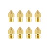 Aokin 8 Pcs 0.2mm MK8 Extruder Nozzles 3D Printer Nozzles for Creality Ender 3/3 Pro/3 V2, Ender 5/5 Pro, CR-10/10S, Makerbot, Anet A8 3D Printer