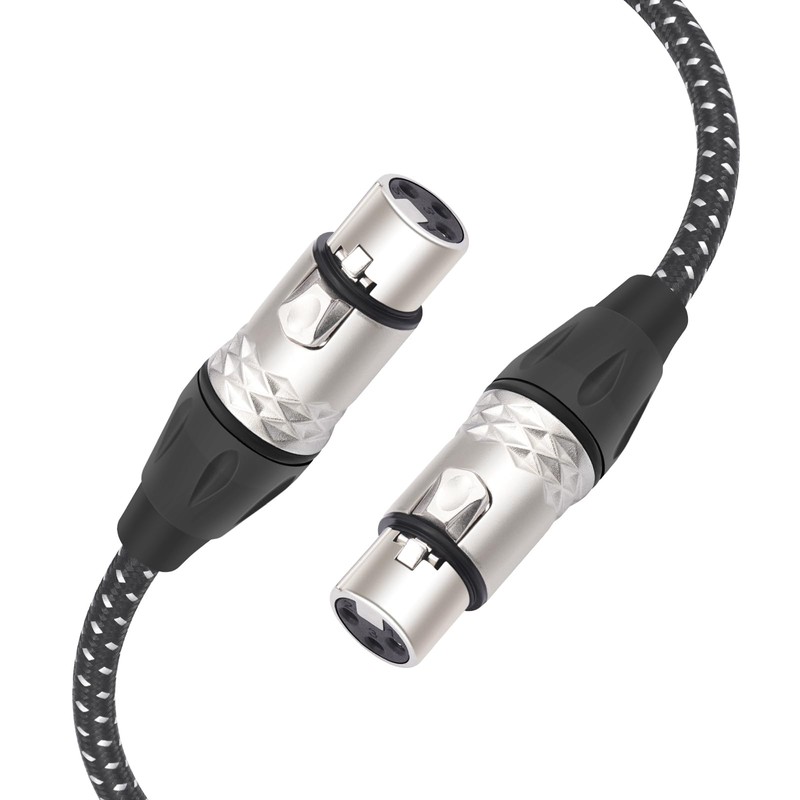 DETAME 15FT 3-Pin XLR Female to Female Microphone Cable,XLR Female