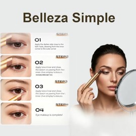 Sombra de Ojos en Barra de 3 Colores, Lápiz de Maquillaje en Crema Resistente al Agua y de Larga Duración, Acabado Mate y Brillante para Looks Diurnos