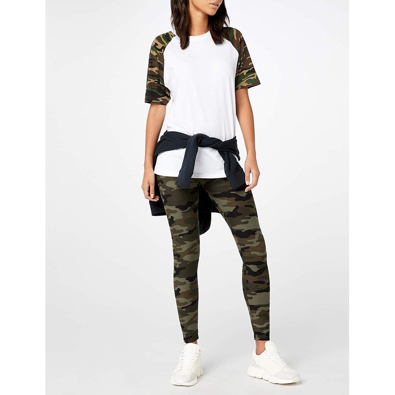 Urban Classics Ladies Leggings, Multicolore (Wood Camo), S Donna