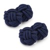HONEY BEAR 5 Pairs Mens/Women Silk Fabric Knot Twisted Cufflinks