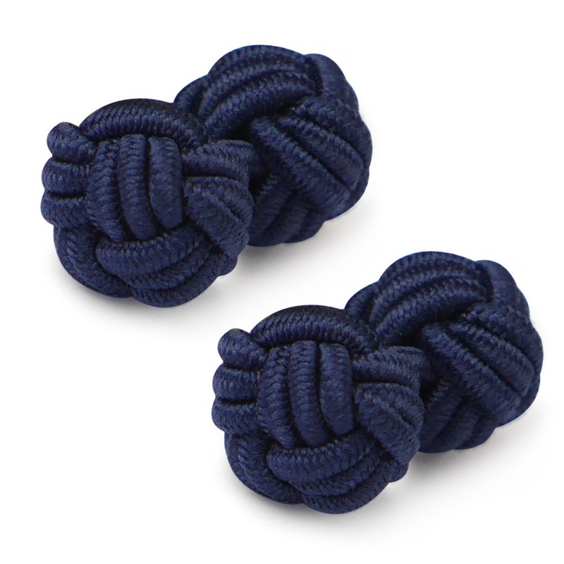 HONEY BEAR 5 Pairs Mens/Women Silk Fabric Knot Twisted Cufflinks
