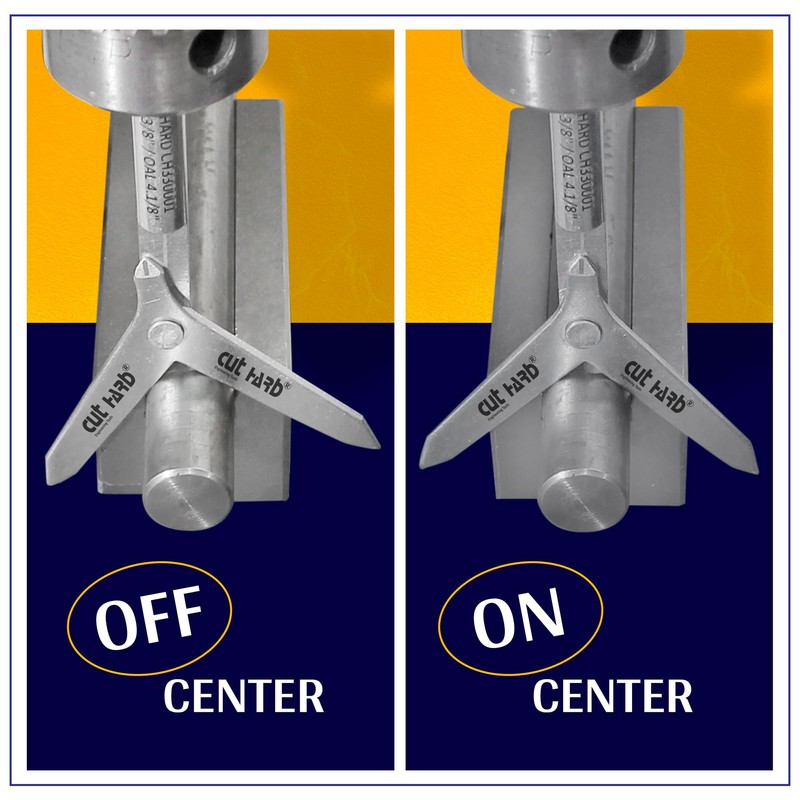 CUTHARD Round Bar Center Finder - 4.1/8" Length, 3/8" Shank,