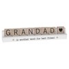 Wooden Scrabble Tiles Decoration, 'Grandad is Another Word for Best