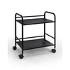 SunnyPoint 2-Tier Metal Rolling Utility Cart – Mobile Storage Shelf
