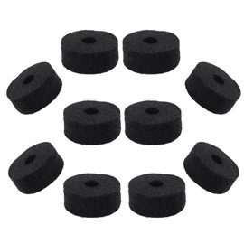 Cheerock Pack of 10 Round Soft Black Cymbal Stand Felt Washer, Drum Felts Replacement, Enhance Your Drum Kit Sound and Protect Your Cymbals