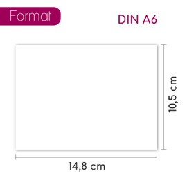 younikat Set of 50 recycled offset blank cards, DIN A6, 300 g/m², dv921