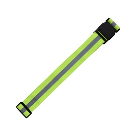 Reflective Taski Belt, Buckle Type, Fluorescent Color and Reflective Lines for Improved Night Visibility, Length: Approx. 47.2 inches (1200 mm), Elastic with Polyester Fiber + Latex Rubber, Easy to Put On and Take Off with Buckle