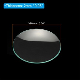 PATIKIL 90mm Diameter Watch Glass, 10 Pack Beaker Cover Smooth Edges Chamfered Arc for Laboratory, Transparent