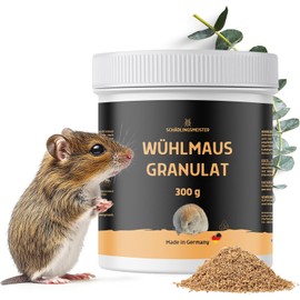 Schädestmeister Vole Granules, 300 g, Eucalyptus Instant Protection, Long-Lasting Effect, for Garden and Paths, Safe Against Undermining, Made in Germany