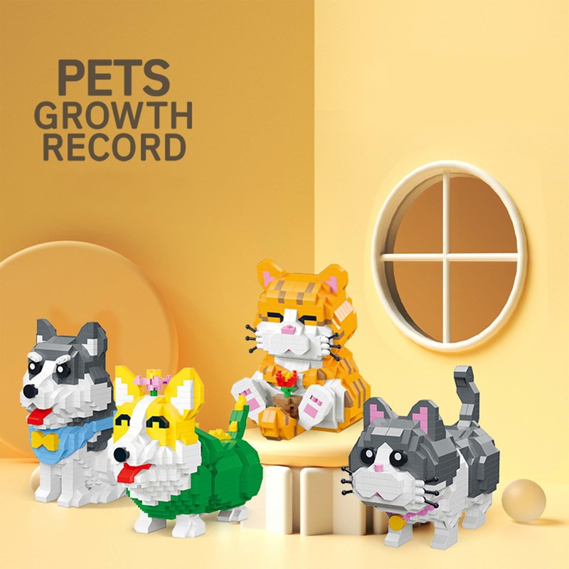 NOOLY Animals Mini Building Blocks for Home and Office Decoration