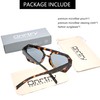 Onrtry Trendy Hexagonal Aviator Sunglasses for Women Thick Square Frame