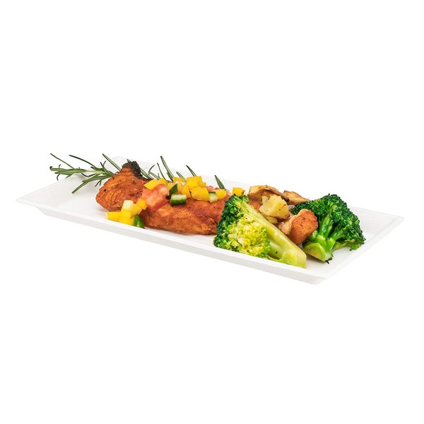 Restaurantware Pulp Tek 9.5 Inch Disposable Plates 100 Sustainable Bagasse Plates - Microwavable Freezable White Bagasse Large Party Plates Grease-Resistant For Hot Or Cold Foods