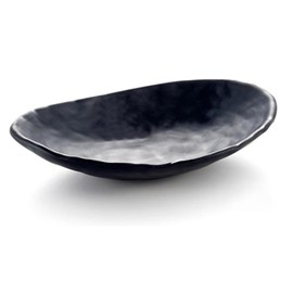 gvivej Key Tray, Decorative Hallway Bowl, Black Jewellery Tray, Decorative Bowls for Hallway, Coins, Car Keys, Jewellery in the Entrance Area, Oval, 20 x 13.5 cm