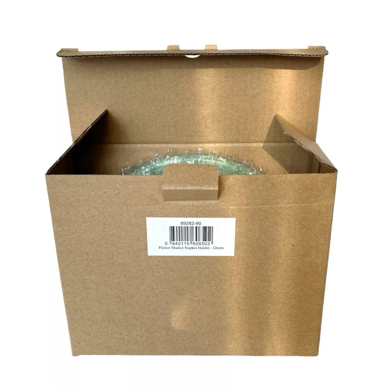 MacKenzie Flower Market Green Napkin Holder Brand New