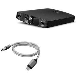 BoxWave Cable Compatible with FiiO A3 Portable Headphone Amplifier - Micro USB DuraCable, Braided Micro USB Charging Cable - Space Grey