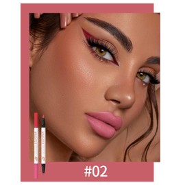 Erinde Lip Marker Waterproof Lip Liner - 2 Colours, Double Head Long Lasting Matte Lip Liner Pencils, Liquid Highly Pigmented Lipstick, Waterproof Makeup Lip Pencil