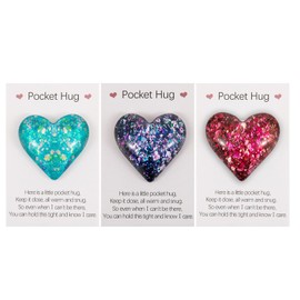 Set of 3 Mini Sweet Heart Bags Hug Set, Pocket Hug Heart, Hug Heart, Hug Gift for Birthday, Wedding, Christmas, Mother's Day for Girlfriend, Wife, Lovers