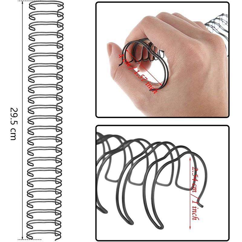 FÁCIL&VIVIR Arillo Metálico Paso 2:1, 20 Tiras Metallic Double Rings