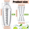 8 Pcs Plastic Cocktail Shaker Set 6 Pcs 24 oz