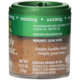 Simply Organic Mini, Og, Nutmeg Ground, 0.53-Ounce (Pack of 6)