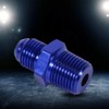NPT-Anschlussadapter, Aluminium-Außenfackel AN6 bis 3/8"NPT-Adapter für geraden Heizölanschluss Blau.