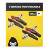 V-brake pads, 2 pairs, 72 mm, asymmetrical, for Shimano and