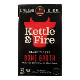 UD_Kettle & Fire Case of 6 Beef Bone Broth 16.9 oz Each