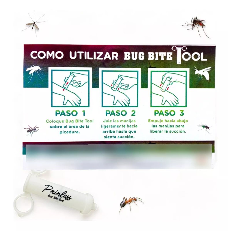 Palhogar Bug Bite Tool Para Piquetes De Insectos Succionador