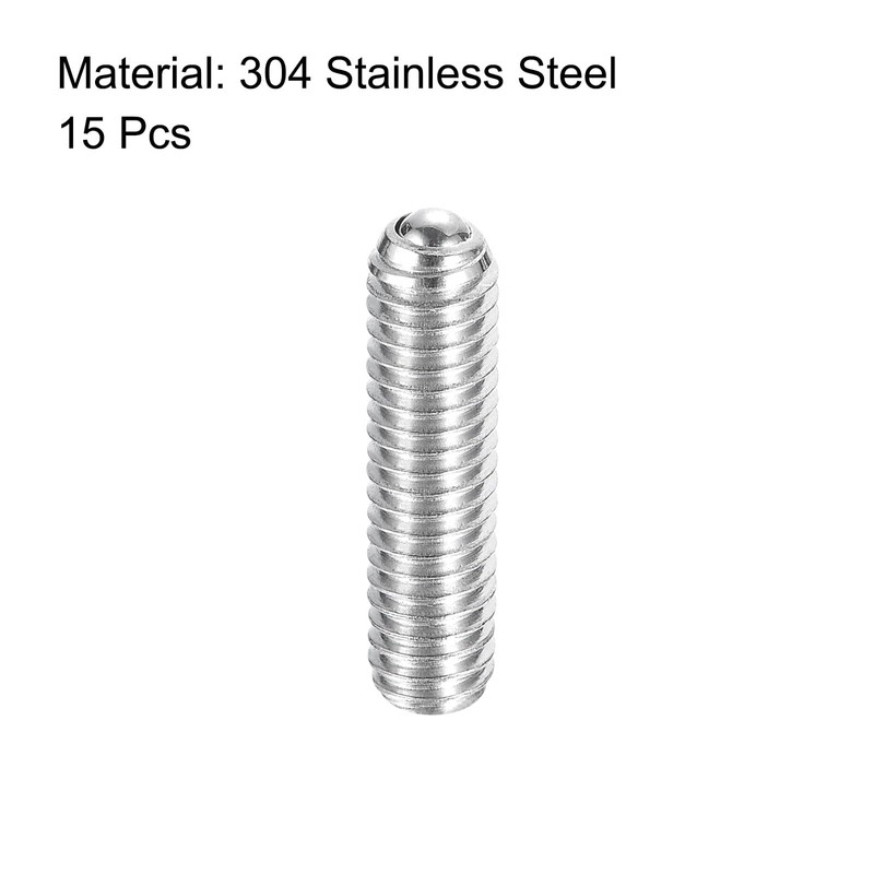 sourcing map Ball Point Set Screws, M4 x 16mm 304