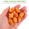 OFFIGAM 8PCS Popcorns Chicken Food Models Fake Food Lifelike Chicken
