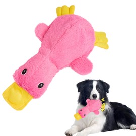 YSHIGUING Calming Duck Dog Toy for Indoor Puppy,Quack-Quack Duck Dog Toy,The Cute Dog Duck, Dogs Emotional Support Duck Pillow,Crinkle Squeaky Plush Stuffed Duck Dog Chew Toys,Birthday Gift (Pink)