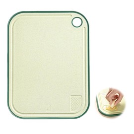 BelleVive Cutting Board, Wheat Straw Kitchen Cutting Boards with Juice Groove, Grinding Area, Non-Slip, BPA-Free, Dishwasher Safe, Easy to Grip, Hanging Holes, Green
