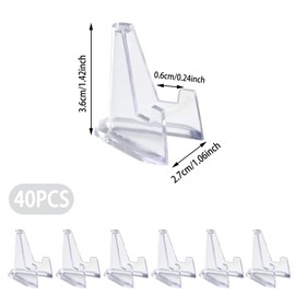40 Pcs Card Display Stand, Coin Display Easel, Mini Clear Display Stand, Multifunctional Display Holder, Trading Card Stand, Display Stand for Pocket Watches,Medals, Cards, Collectibles