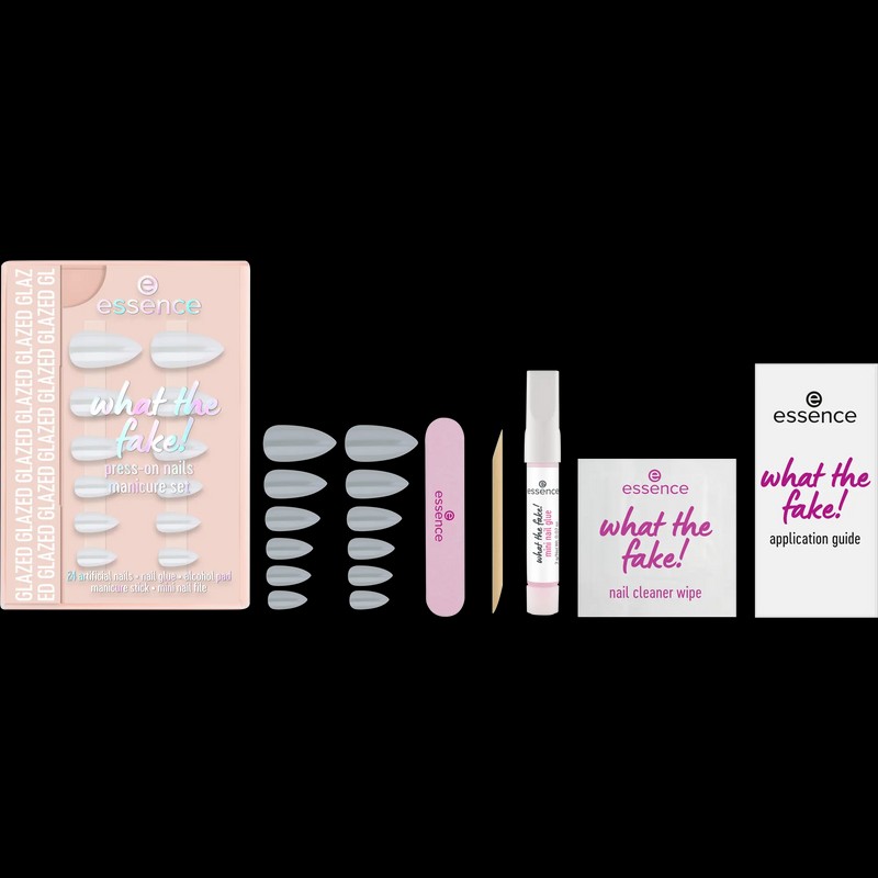 Essence What The Fake! Press-on Nails Manicure Set 01 Glazed