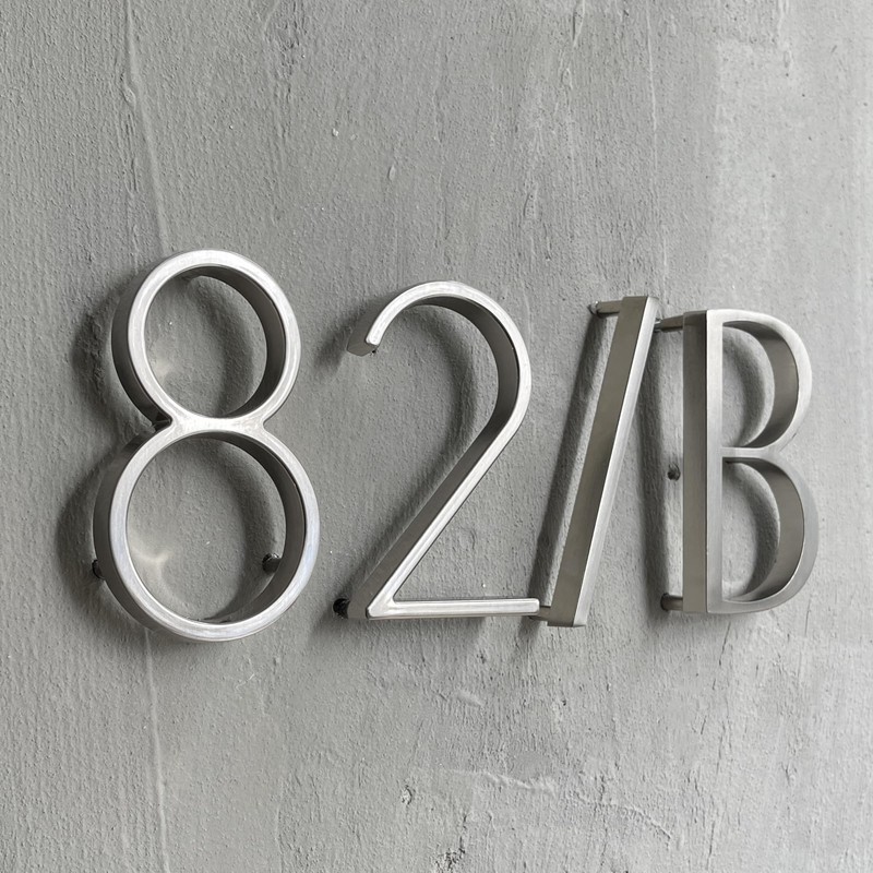 HASWARE Floating House Number Plate: 5" (12cm) Modern Door Sign