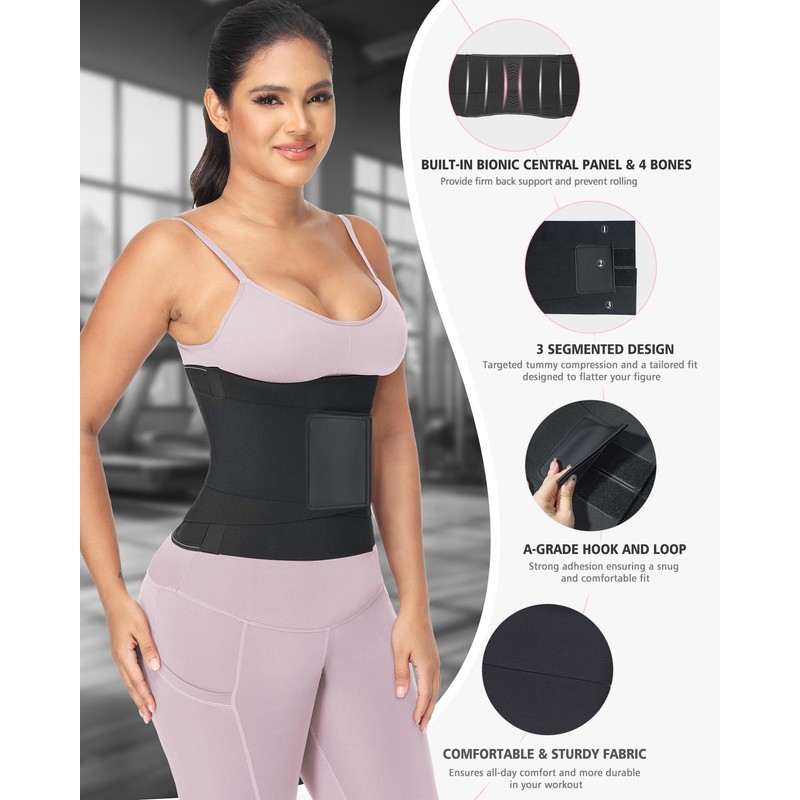 Kintarkee Waist Trainer Belt for Women Waist Cincher Trimmer Ab