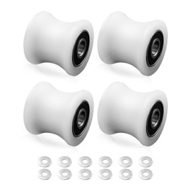 4 Pcs Gym Wheels Replacement Fit for Rollers Wheels DLX DLX II DLX III Adv DLX Pilates Pilates Pro 570 2000 2500 3000 4000, White Total Gym Accessories