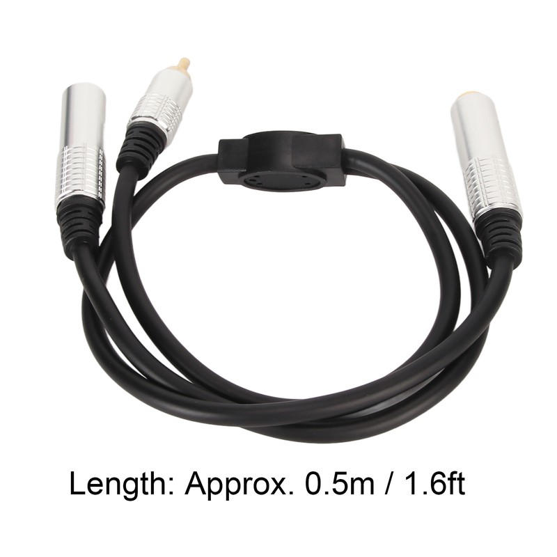 6.35mm Female to 6.35mm Female RCA Cable Gold Plated Sound