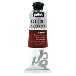 Pébéo Beaux-Arts Artiste 909405 Extra Fine Acrylic Paint Tube - Cramoisi d'Alizarine (Alizarine Crimson) 37 ml