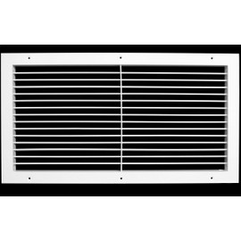 24"w X 12"h Aluminum Adjustable Return/Supply HVAC Air Grille - Full Control Horizontal Airflow Direction - Single Deflection [Outer Dimensions: 25.85"w X 13.85"h]